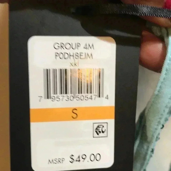 NWT DKNY Powder Blue Sequin Racerback Tank - S - Picture 7 of 7